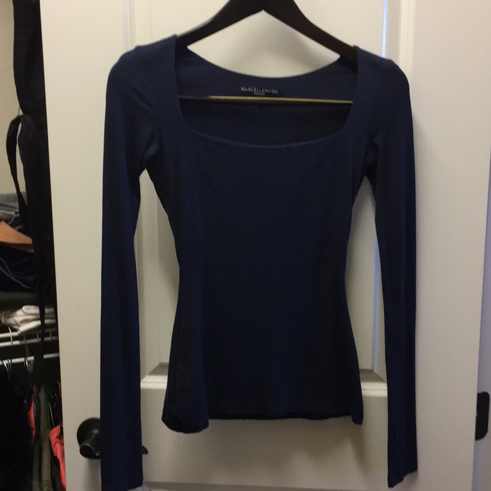 Never worn XS navy square neck Marcella Moda top